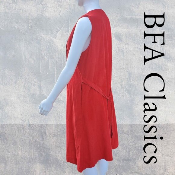 BFA Classics | Vintage Corduroy Button-Up Dress | Red | EUC | 12P - Picture 3 of 8